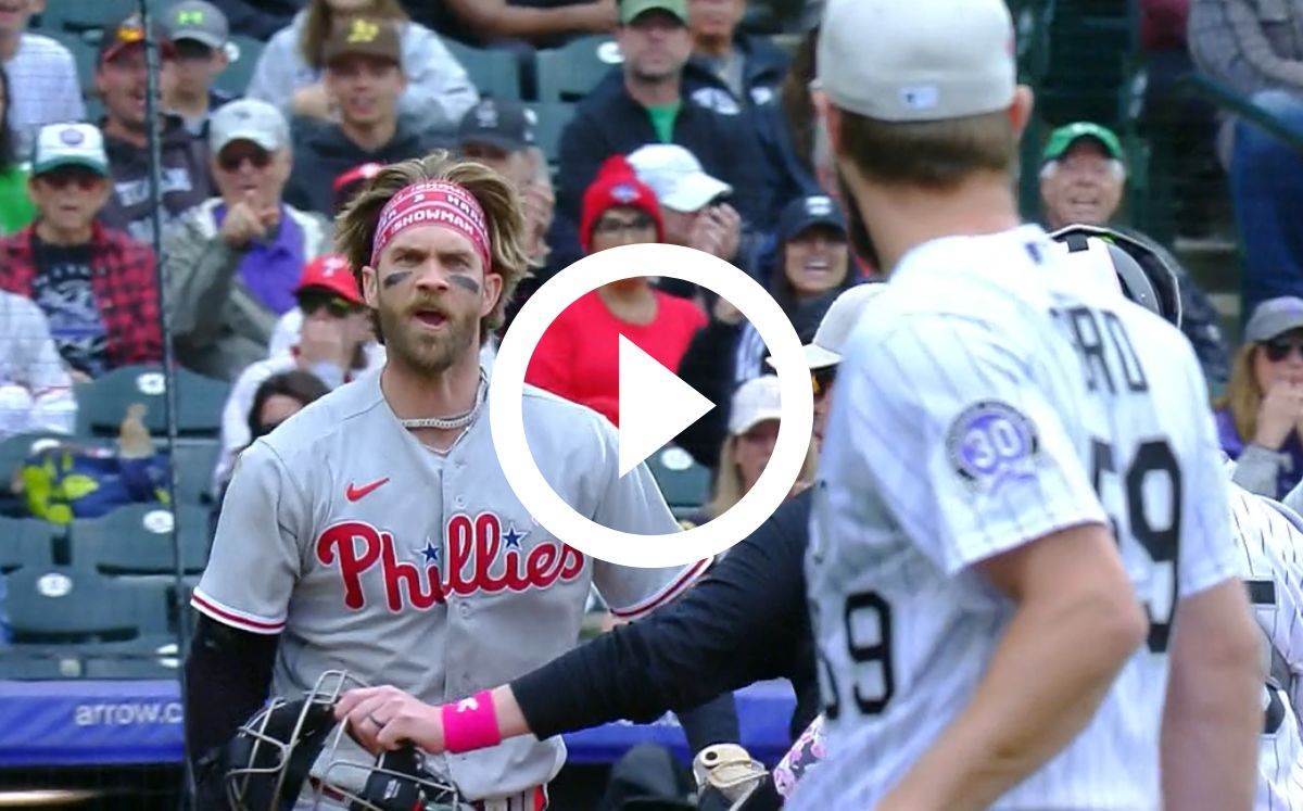 MLB Bryce Harper protagoniza bronca en Phillies vs Rockies (+VIDEO