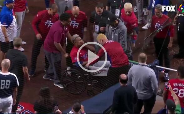 Edwin Díaz sale en silla de ruedas tras festejo de Puerto Rico | VIDEO