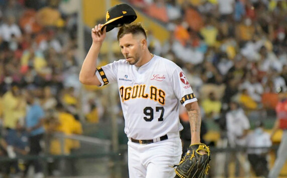 Yunesky Maya será asistente del coach de pitcheo de las Águilas Cibaeñas en LIDOM. (Águilas BBC)