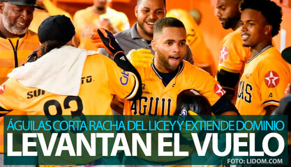 Águilas extiende su dominio en LIDOM venciendo al Licey guiados por Jorge Tavarez