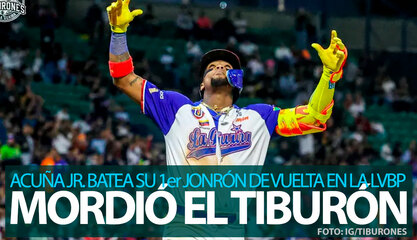 Ronald Acuña Jr. dispara su 1er jonrón con Tiburones de regreso en la LVBP | VIDEO