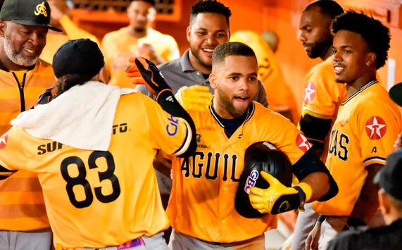 Las Águilas tienen marca de 5-3 ante el Licey en el actual torneo de la pelota invernal. (LIDOM)