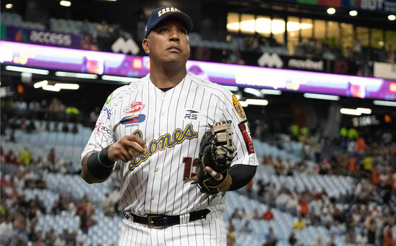 Salvador Pérez está en su temporada de debut con Leones del Caracas en la LVBP. (Cortesía)