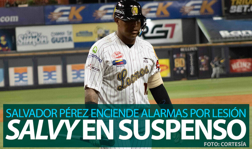 Salvador Pérez enciende las alarmas de Leones del Caracas por lesión