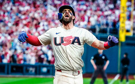 Bryce Harper al fin jugará el Clásico Mundial de Béisbol tras perderse el de 2023. (IG: bryceharper3)