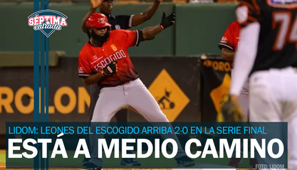 Leones del Escogido toma ventaja de 2-0 en Serie Final de LIDOM