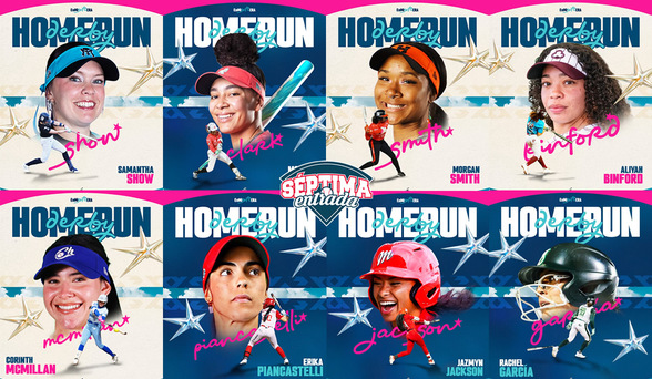 Las participantes en el Home Run Derby de la Liga Mexicana de Softbol