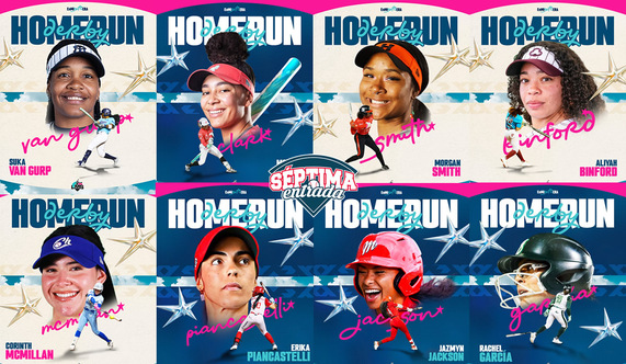 Las participantes en el Home Run Derby de la Liga Mexicana de Softbol