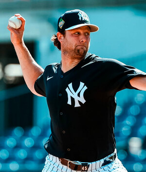 Gerrit Cole en su debut con Yankees durante el Spring Training MLB 2026 (FOTO: MLB.com)