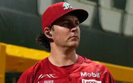 Trevor Bauer podría volver con los Diablos Rojos del México en la LMB 2026 (FOTO: X/DiablosRojosMX)