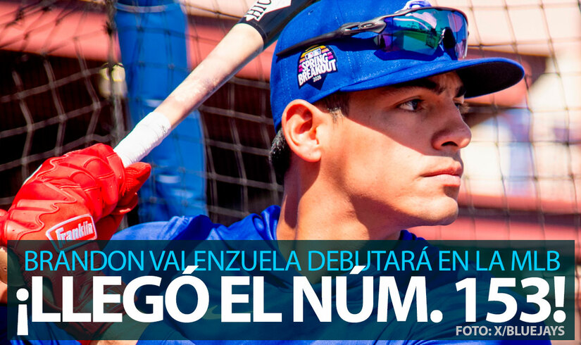 ¡Llegó el 153! El mexicano Brandon Valenzuela debuta en la MLB con los Blue Jays