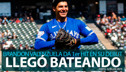 ¡Llega y batea! Brandon Valenzuela debuta con hit en las Grandes Ligas