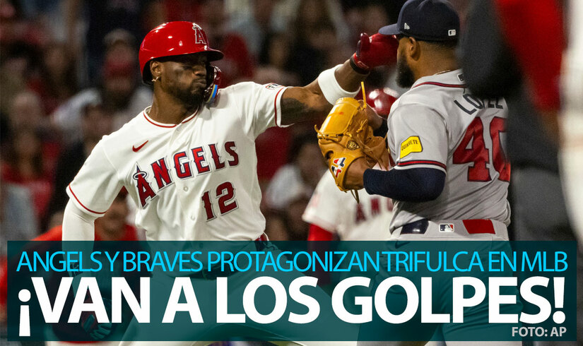 ¡A los golpes! Angels y Braves protagonizan violenta trifulca en la MLB