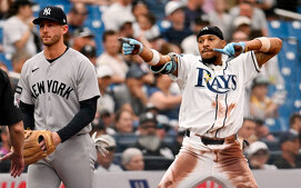 Rays barrió a Yankees en la MLB por primera vez desde 2021 (FOTO: AP)