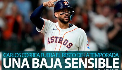 Al quirófano: Carlos Correa se perderá el resto de la temporada con los Astros