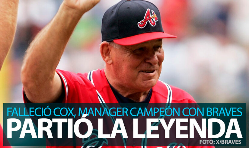 Bobby Cox, manager campeón de Serie Mundial con Atlanta Braves, falleció a los 84 años