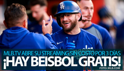 ¡Beisbol de Grandes Ligas gratis! MLB abre su plataforma de streaming sin costo