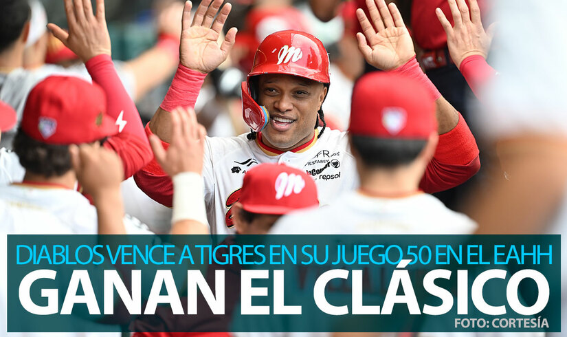 Diablos gana ante Tigres la Guerra de Guerras núm. 50 en el Estadio Alfredo Harp Helú