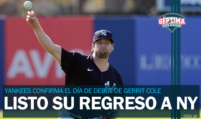 Yankees confirma día de regreso de Gerrit Cole