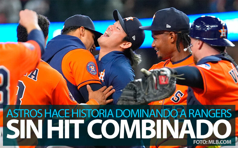 Astros hace historia: Tiran juego sin hit ni carrera combinado ante Rangers