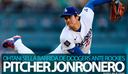 Shohei Ohtani vuelve a batear jonrón como pitcher y los Dodgers barren a Rockies