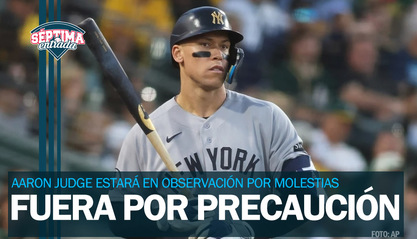 Aaron Judge no juega por molestias; estará día a día