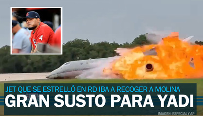 ¡Qué susto! Avioneta que se estrelló en RD iba a recoger a Yadi Molina